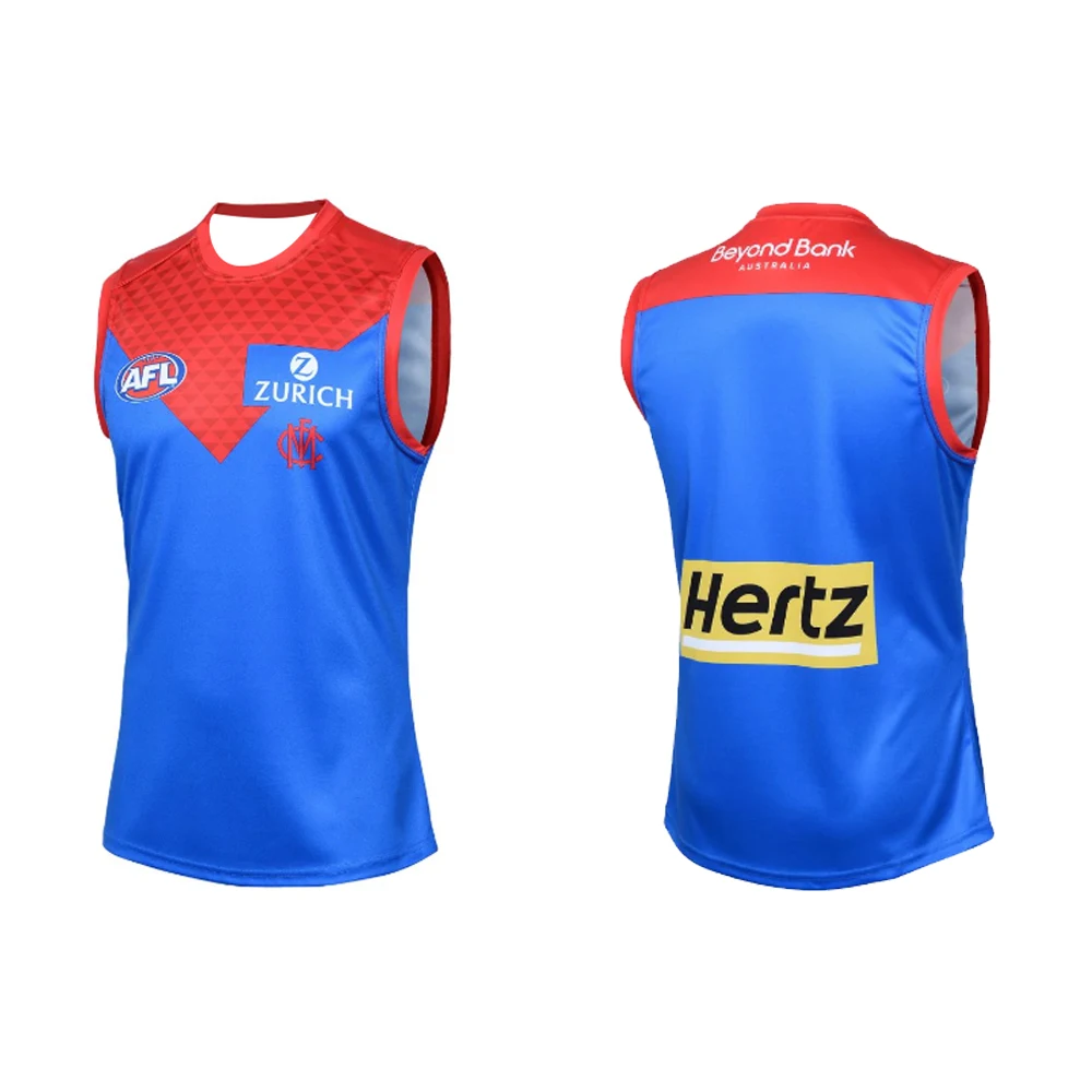 2025 Mens Melbourne Demons Guernsey 3d Printing Australian Football Football Shirt Jersey Youth Kids Training Rugby Uniform