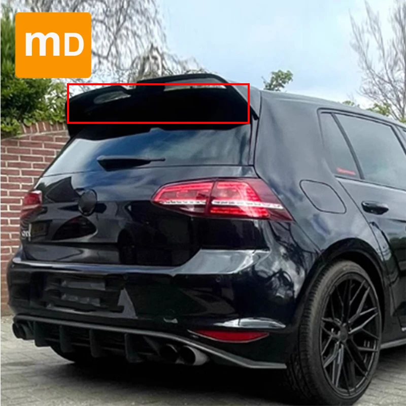 Carbon Patterm Spoiler Wing For Volkswagen Golf 7 High 7/7.5 Rline Golf 7 GTI Spoiler Top Wings Black Lip Body Kit Car Accessori