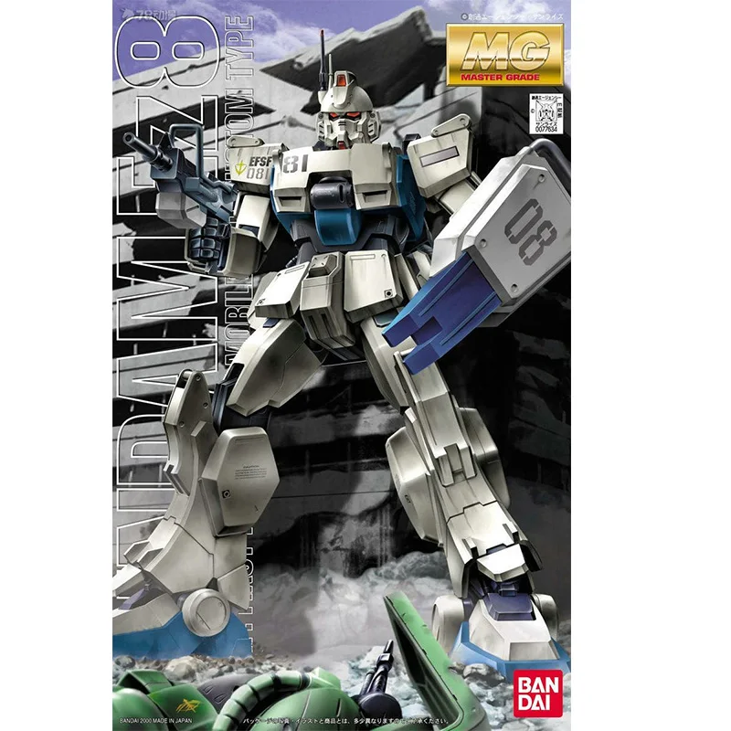 بانداي جاندام أطقم منمذجة أنيمي الشكل Ez-8 MG 1/100 عمل أرقام تحصيل الحلي اللعب هدية للأطفال نموذج الدمى الأصلي