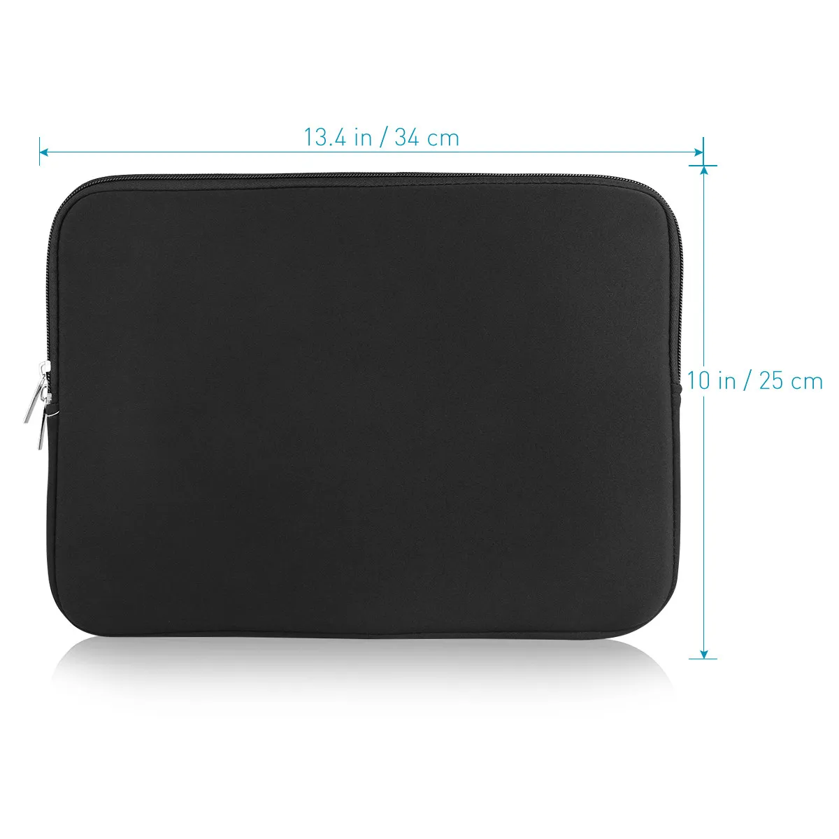 Laptop Sleeve Case Bag Black Slim Fit Water Resistant Zipper for 13 13.3 14 Inch Pro Retina Laptop Notebooks Carry