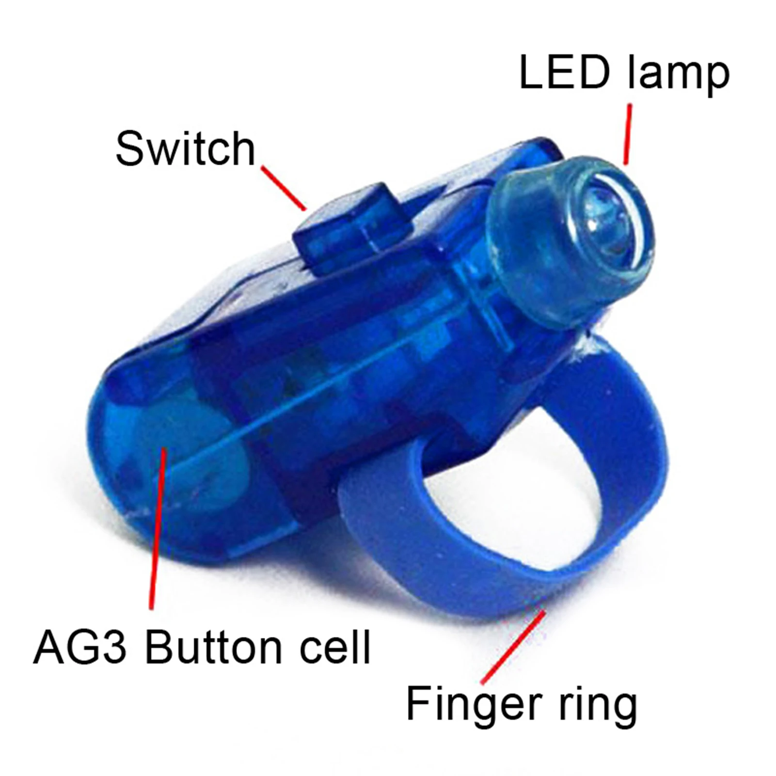 Flashing LED Finger Lights Colorful for Concerts Raves Parties Festivals Night Events 8Pcs Battery Operated Glow Toys