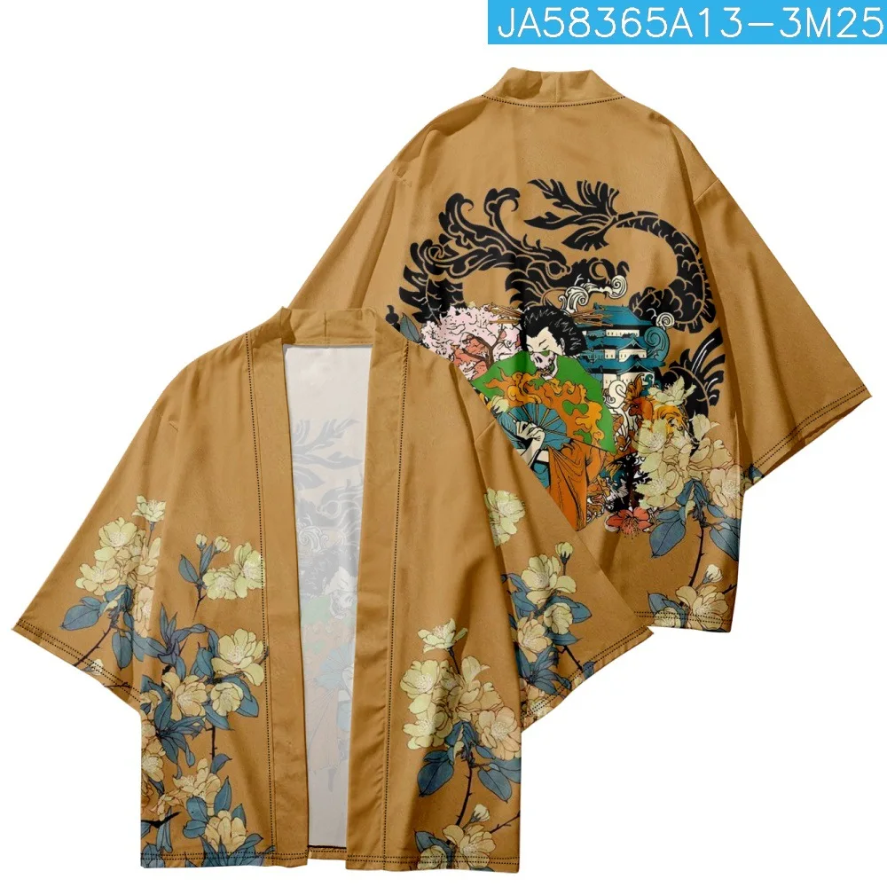 

Jacket Men Kimono Shirt Japanese Loose Cardigan Men Haori Yukata Samurai Costume Clothing