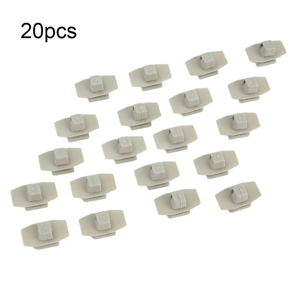 

Fastner Clips Moulding Hot Sale Plastic Portable Trim Useful Wheel Arch 20pcs Car Fender Flare Gray Decoration High Quality