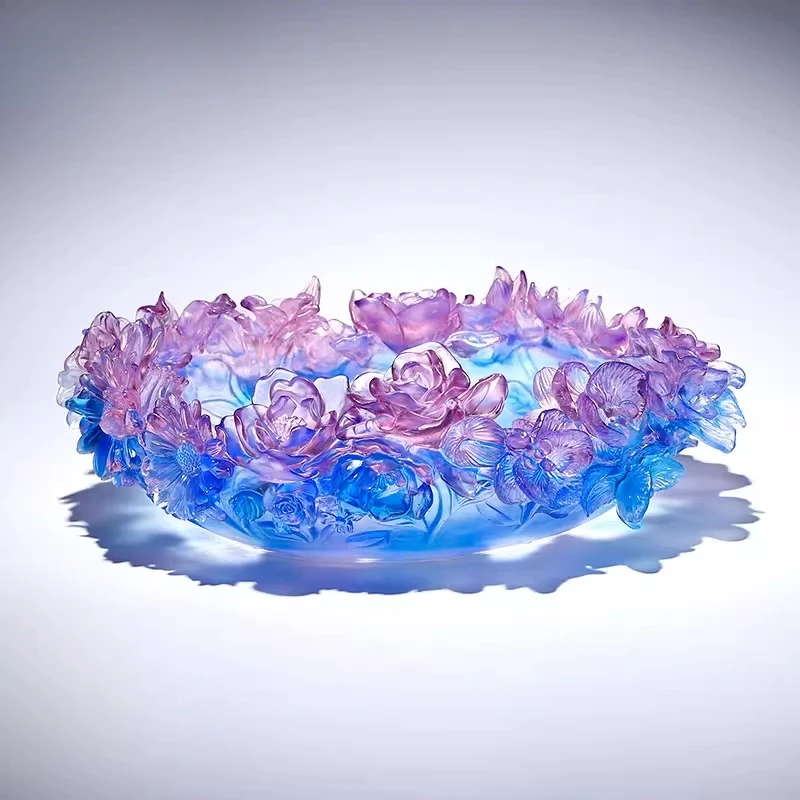 

Ancient glazed high-end sense living room table bouquet art ornament high-end atmospheric coffee table