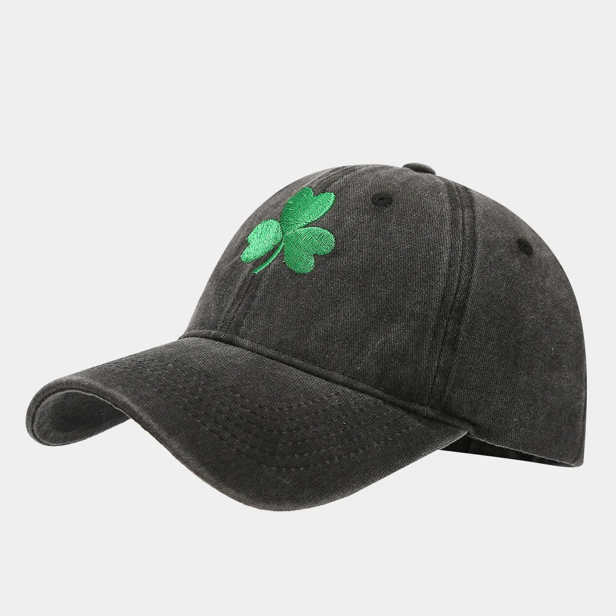 Irische grüne Baseballmütze, Paar, Retro-Klee, bestickt, Sonnenschutzhut, für Männer und Frauen, trendige personalisierte Entenschnabelmütze – Detail 6