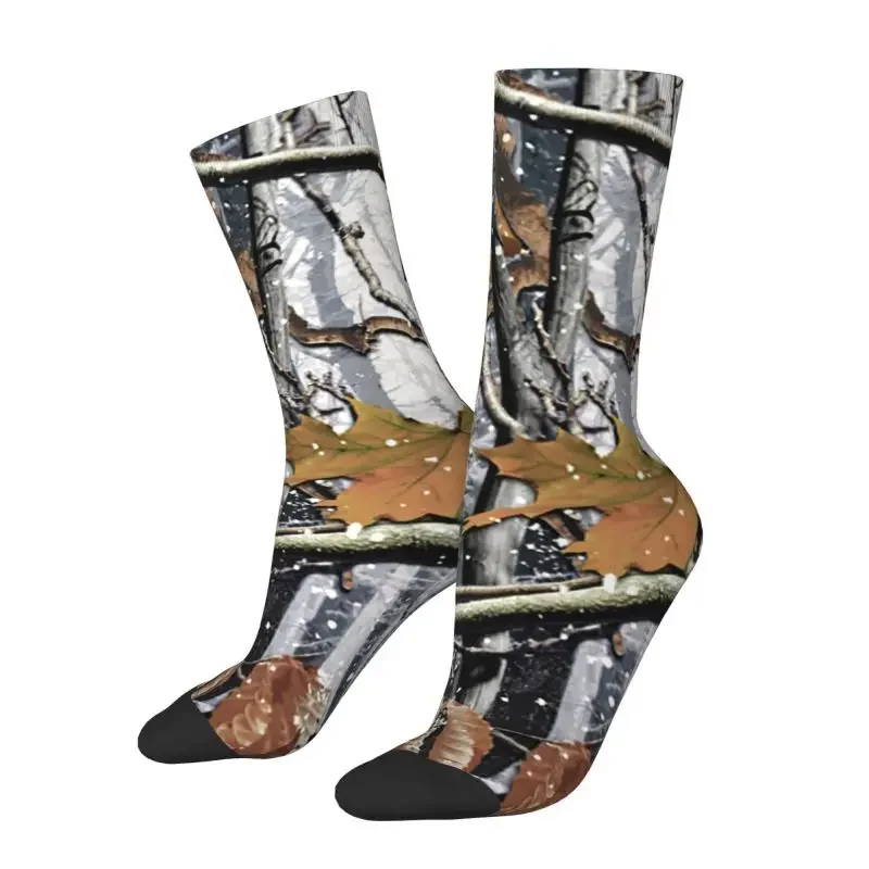 Fashion Men's Army Real Tree Camo Camouflage Dress Socks Unisex Comfortable Warm 3D Print Crew Socks