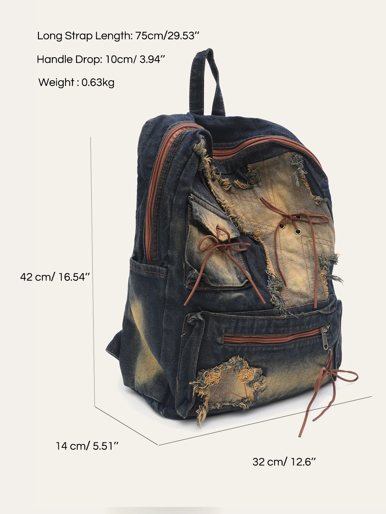 Cool Unisex Vintage Niche Washed Canvas Fabric Large Slouchy Backpack Women Casual Street Style Knapsack Travel College Outdoor