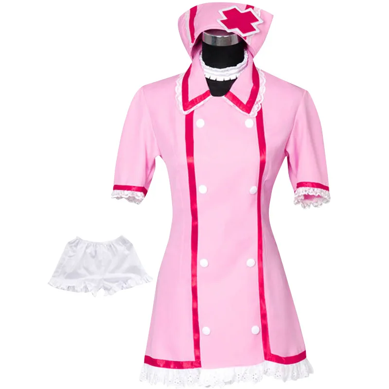

2025 new Role Play Outfit Anime Miku Cosplay Pink Nurse Dress Women Uniform With Hat Socks Halloween Christmas Carnival Suit