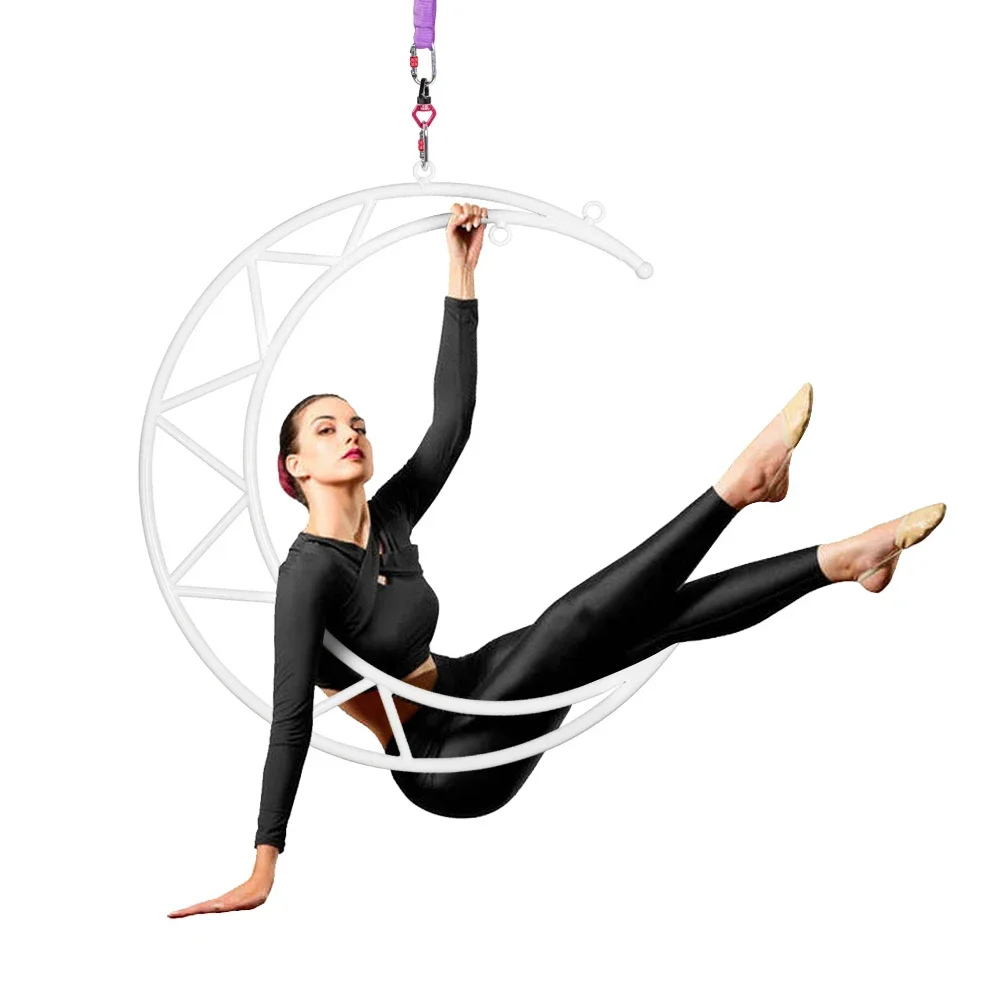 Prior Fitness Lyra Hoop Aerial Yoga Hoop 35inch/90cm*2.5cm Acrobatics Circus Performance Moon Hoop