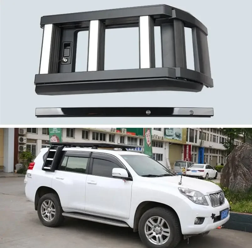 Aluminum Alloy Side Fold Ladder Back Door Tail Ladder For Toyota Land Cruiser Prado 150 FJ150 2010-2021