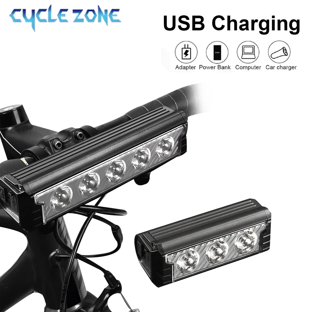 Super Bright LED Bicycle Front Light Waterproof 6600mAh Bike Lamp Type-C Charging Cycling Front Light MTB Road Bike Accessories