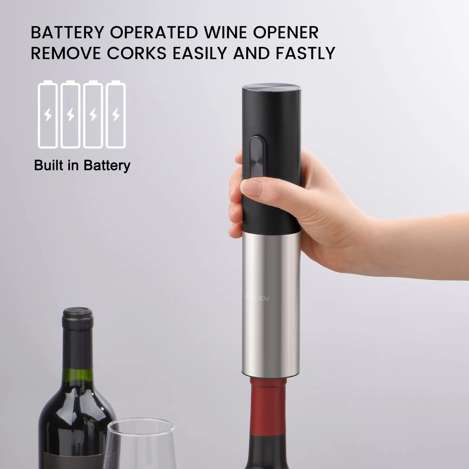 

Rechargeable Automotic Red Wine Opener Electric Red Wine Corkscrew Bottle Opener Set with Wine Pourer Foil Cutter Vacuum Stopper