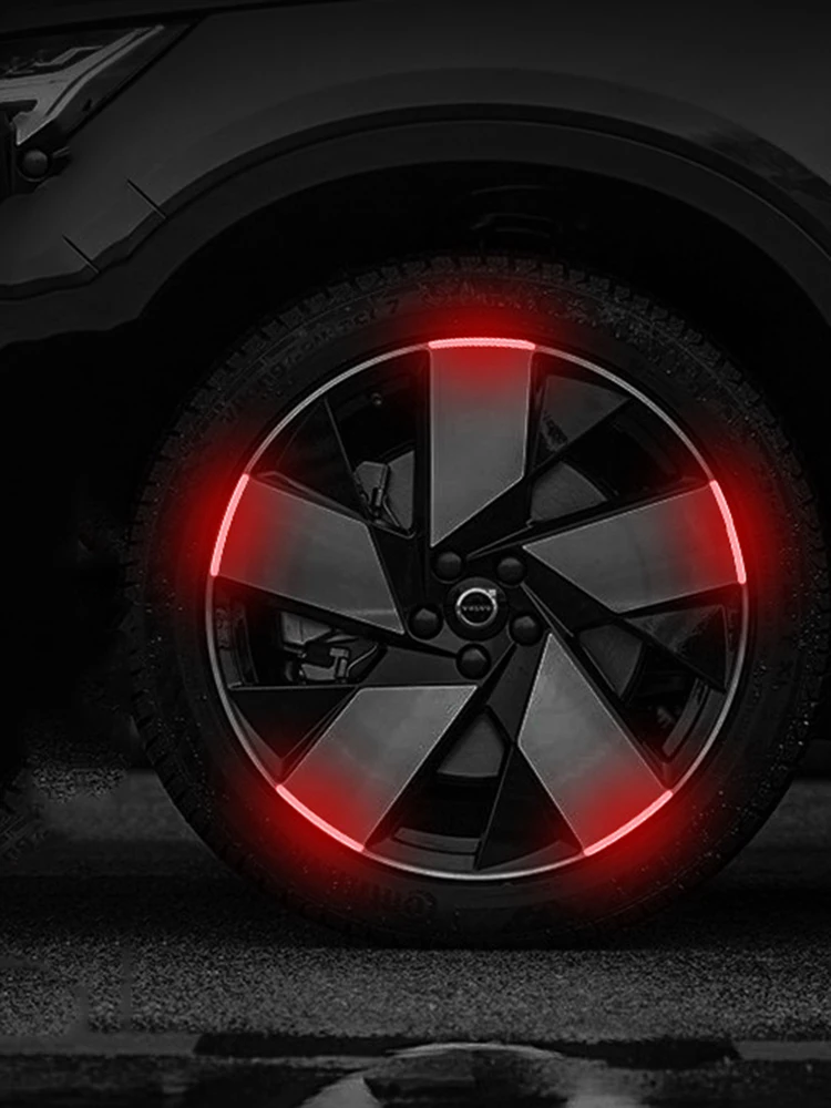 Auto Car Wheel Hub Reflective Sticker Stripes Door Safety Opening Warning Tape Auto Rear Warning Reflective Tape Car Motocycle