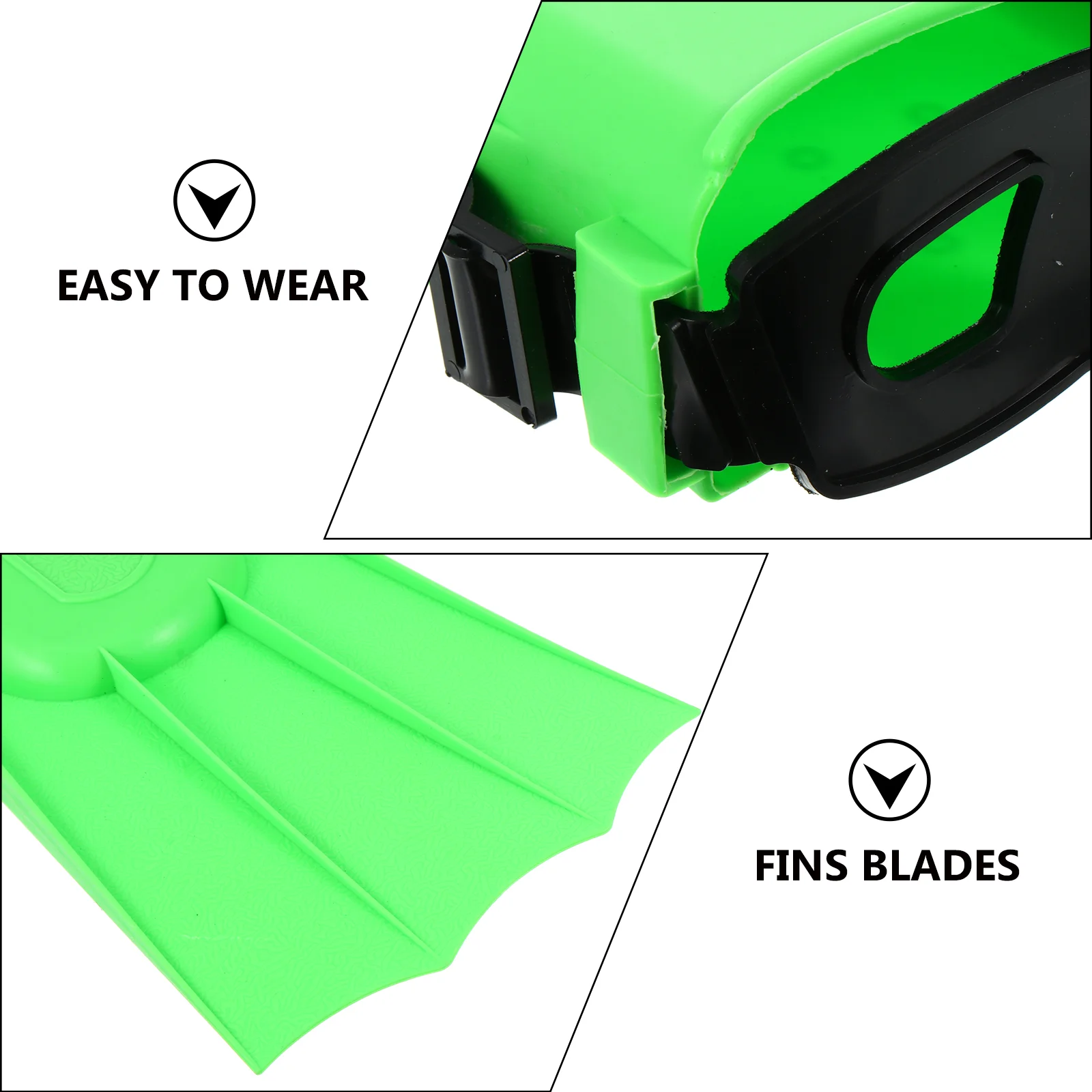 Universal Swim Fins Men and Women Snorkeling Gear for Adults Short Training 30X165CM Rubber Unisex Flippers