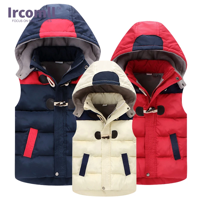 

2024 Winter Kids Waistcoats Children Vest Warm Hooded Coat Infant sleeveless Jacket Cotton Kid Clothe Boy Girl Outwear