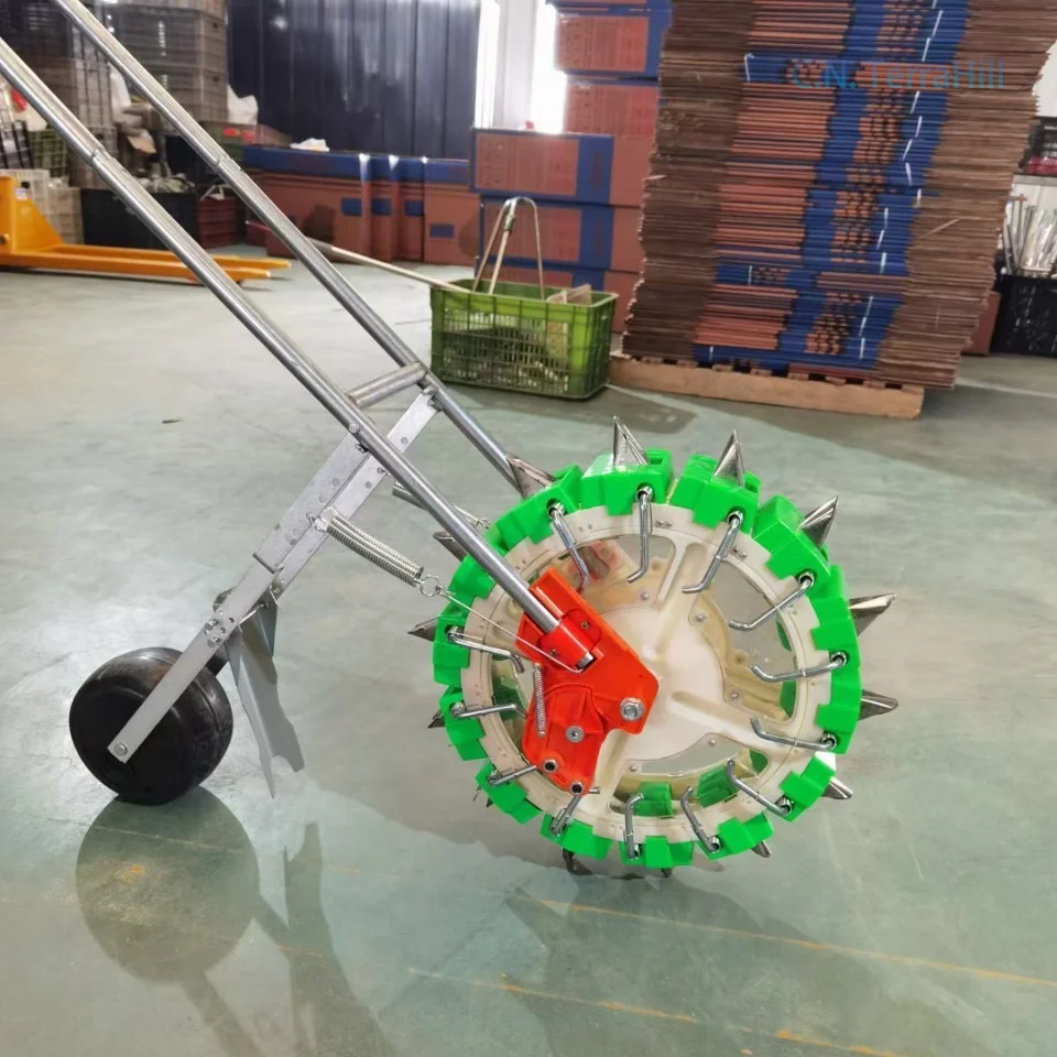 Hand Push Seeder Precision Planter for Radish Vegetable Peanut Corn Soybean Seeds, Multi-Function Small Garden Sowing Tool