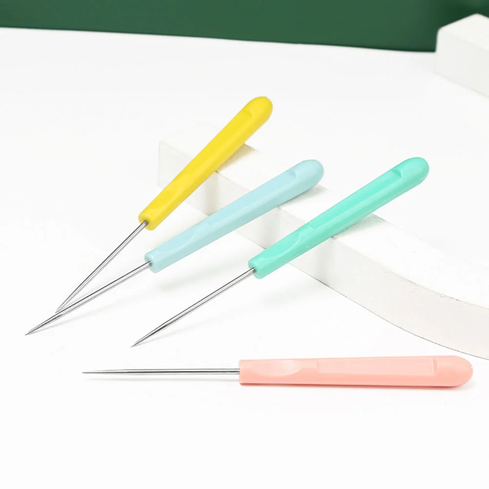 4 Pcs Sugar Stirring Pin Scriber Cookie Decorating Tool Colorful Biscuit Needle Abs Icing Royal Baking