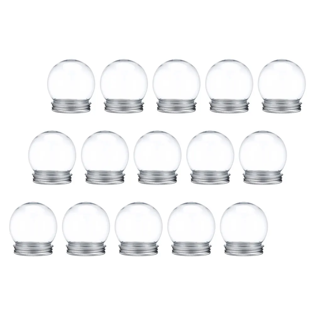 

15 Pcs Plastic Candy Bottle Clear Snow Globe DIY Kits Craft Projects Globes Outdoor Use Durability Design Creativity