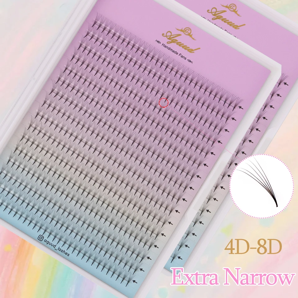 아구우드 대형 트레이 480개 팬 초슬림 얇은 뾰족한 베이스 프리메이드 래쉬 팬 4D 5D 6D 7D 8D 러시안 볼륨 래쉬 익스텐션 메이크업
