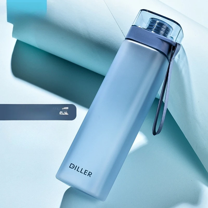 

Vibrant Color Square Water Bottle,Leakproof Fitness Bottle with Carry Handle,School Drinkware for Teens,Outdoor Sports Accessory