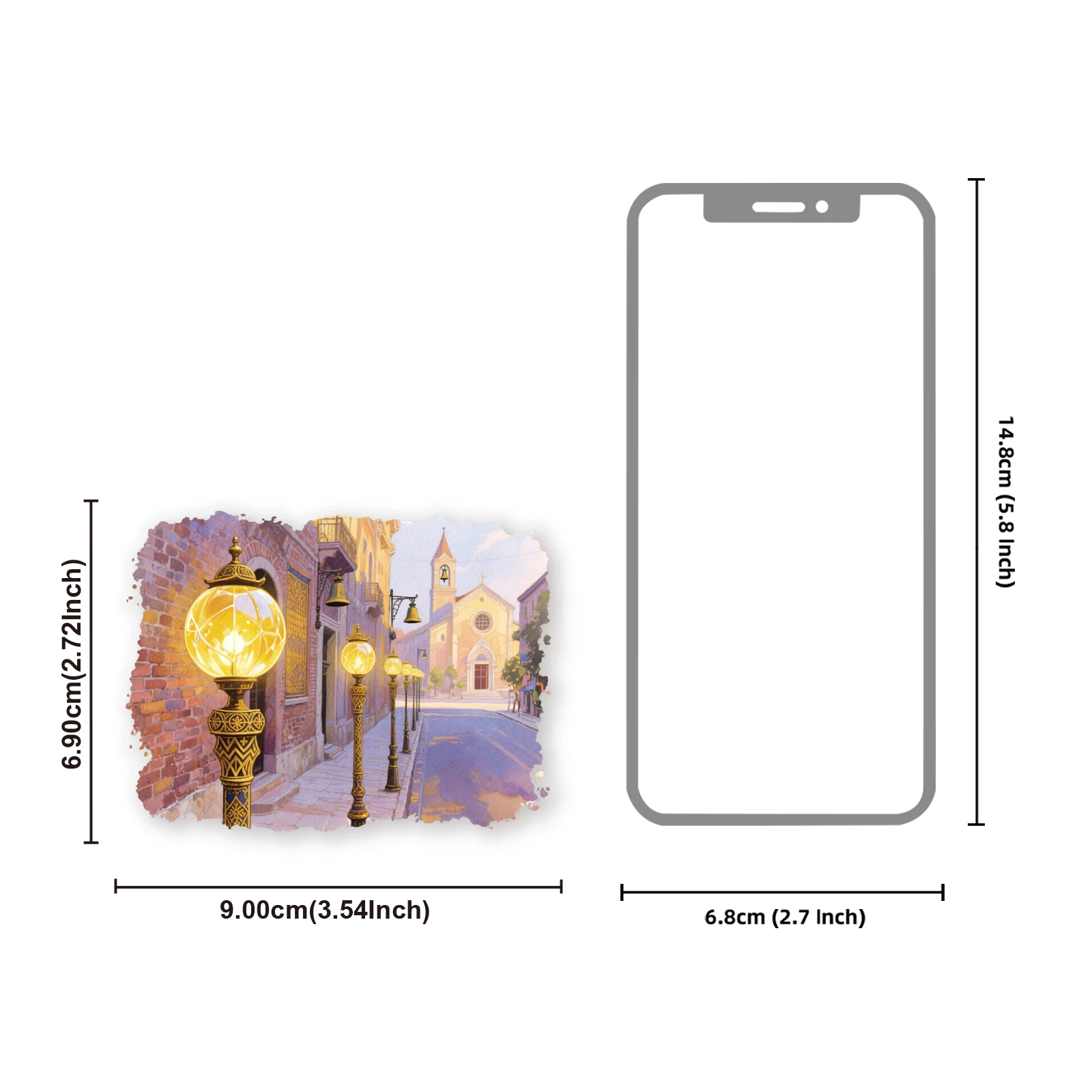 Confezione di adesivi modello Street Alley da 15 pezzi per custodie per telefoni, bagagli, laptop, album di ritagli, cancelleria, adesivi adesivi decorativi