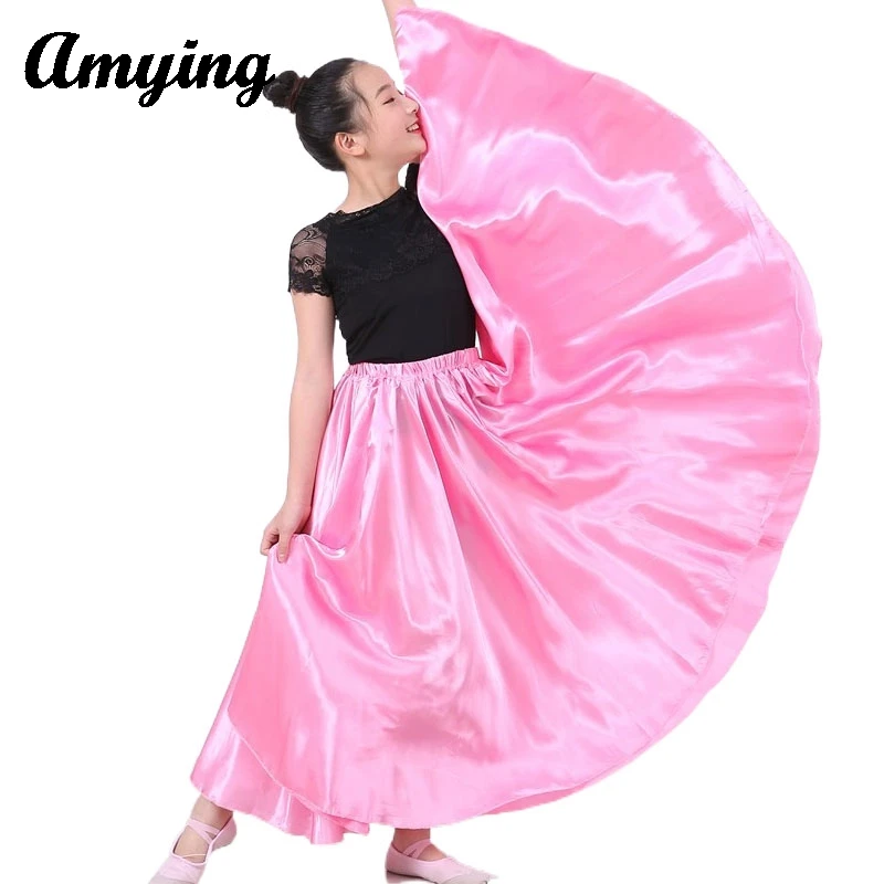 360/540/720 Grad Rock Saum Mädchen Bühne Eröffnung Tanz kleid Bühne Performance Kleidung Übungs kostüm großen Swing Rock neu