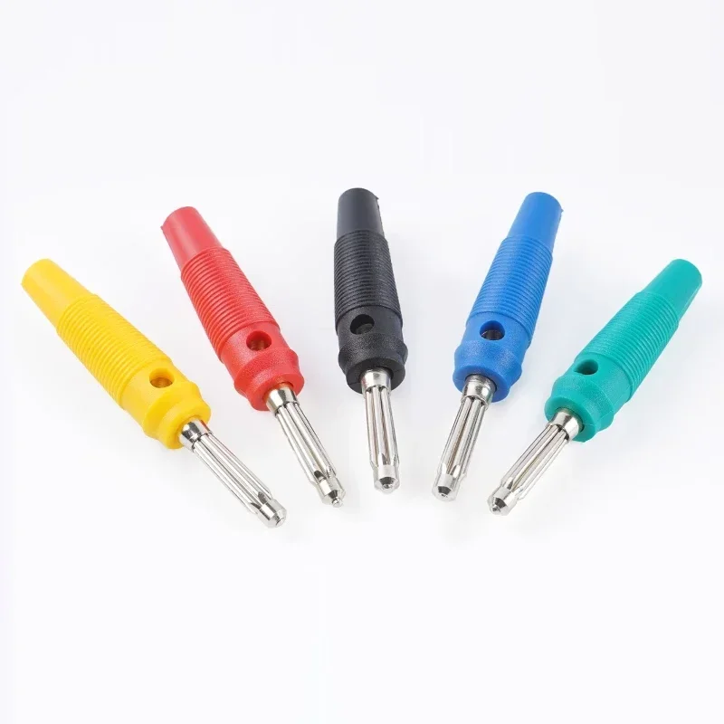 20Pcs 4MM Banana Plug Soft Glue Solder-Free Lantern Banana Plug High Elasticity Multimeter Pen Plug