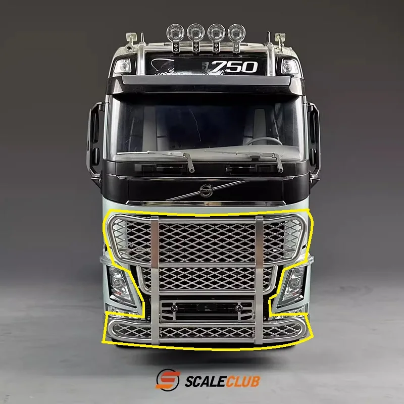 

RC MODEL Scaleclub Truck Metal Simulation Front Bumper Protection for 1/14 Tamiya SCANIA 770S 6X4 56368 56371 Car Upgrade