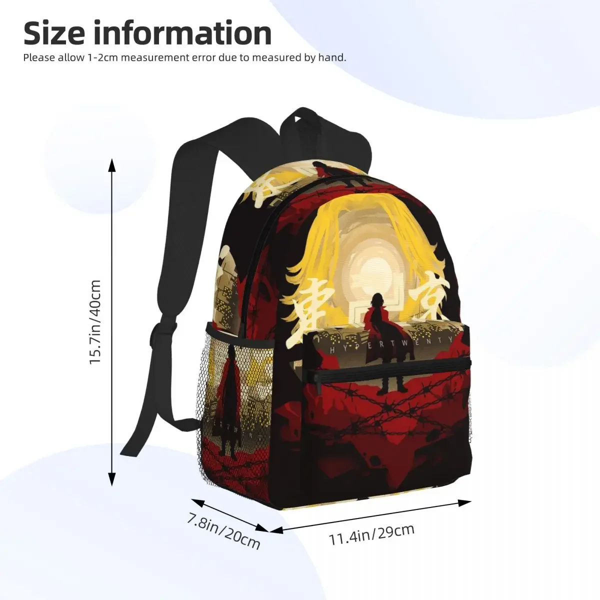 Tokyo Revengers Anime Manga Student Backpack School Bag Hiking Travel Daypack for Boys Girls Fashion Bookbag Shoulder Bags