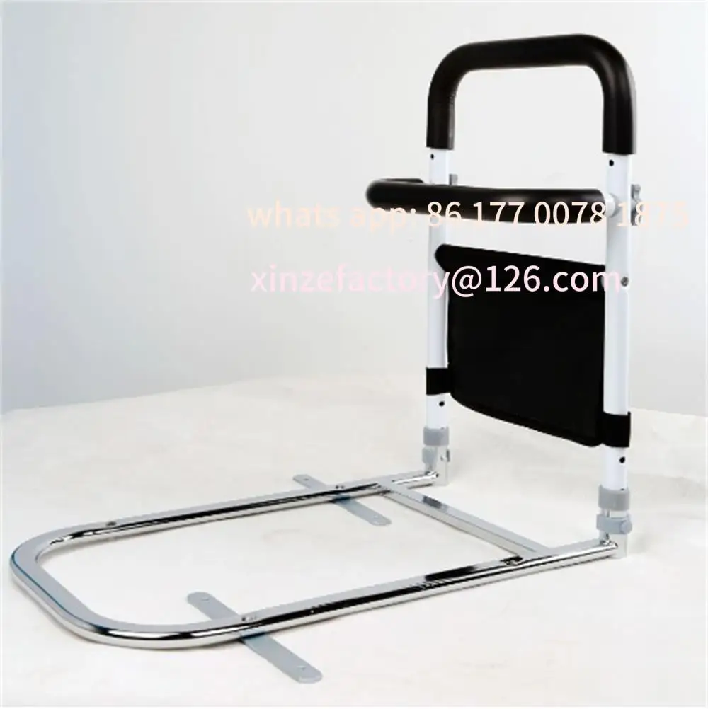 

Customizable Bed Assist Bar with Storage Pocket, Height Adjustable Bed Rail for Elderly Adults, Assistance for Getting