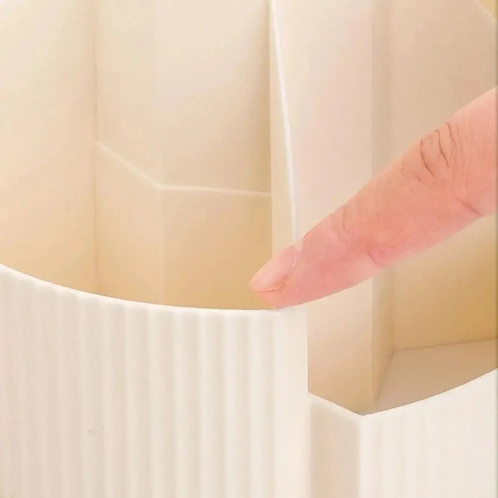 Large Capacity Stationery Organizer 5 Compartments Versatile Storage Pencil Cup Pot Durable 360-Degree Rotation Storage Box