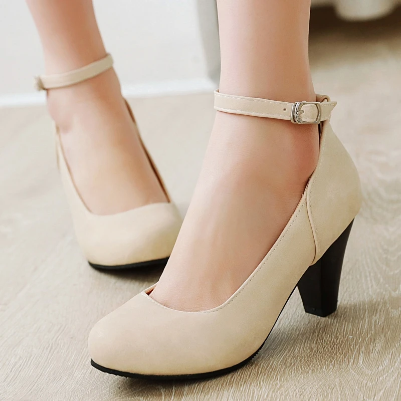 

Элегантные женские туфли Мэри Джейн на высоком каблуке, модные туфли телесного цвета с ремешком на щиколотке, черные, синие вечерние свадебные офисные туфли на каблуке, женские весенние туфли