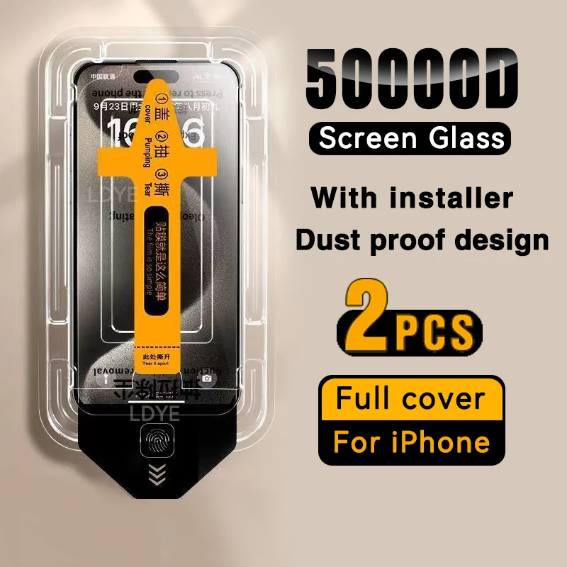 

New Dust free Installation HD Screen Protector For iPhone 15 14 13 12 11 Pro Max Glass For XS X XR 15 14 Plus Privacy Protector