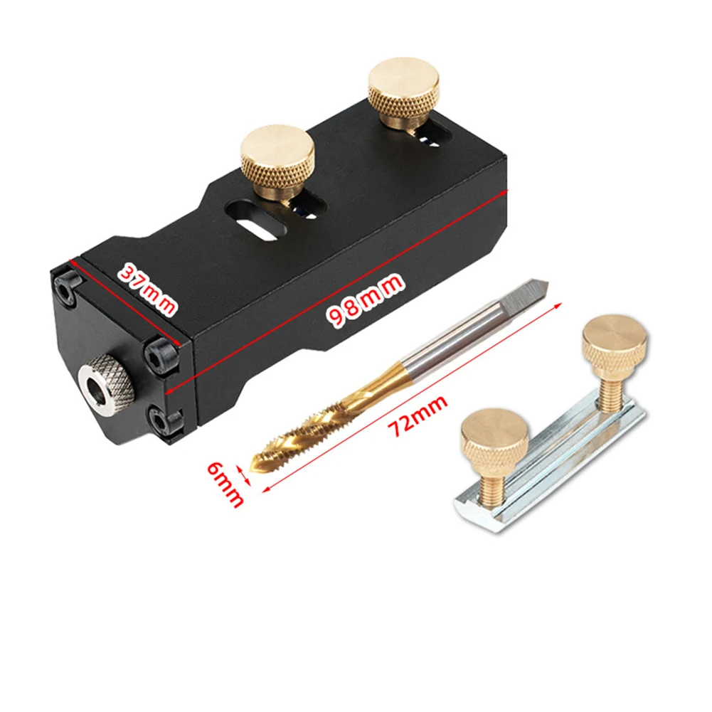 Robust Construction 98*37mm 3.85*1.45 In Aluminum Profile Drill Guide Anodized Finish Compatible With 203040 Series