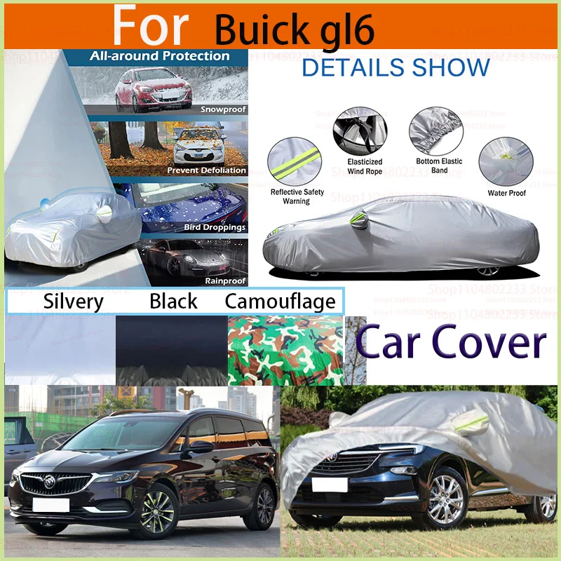 

for Buick Gl6 Outdoor Protection Full Car Covers Snow Cover Sunshade Waterproof Dustproof Exterior Universal Accessories