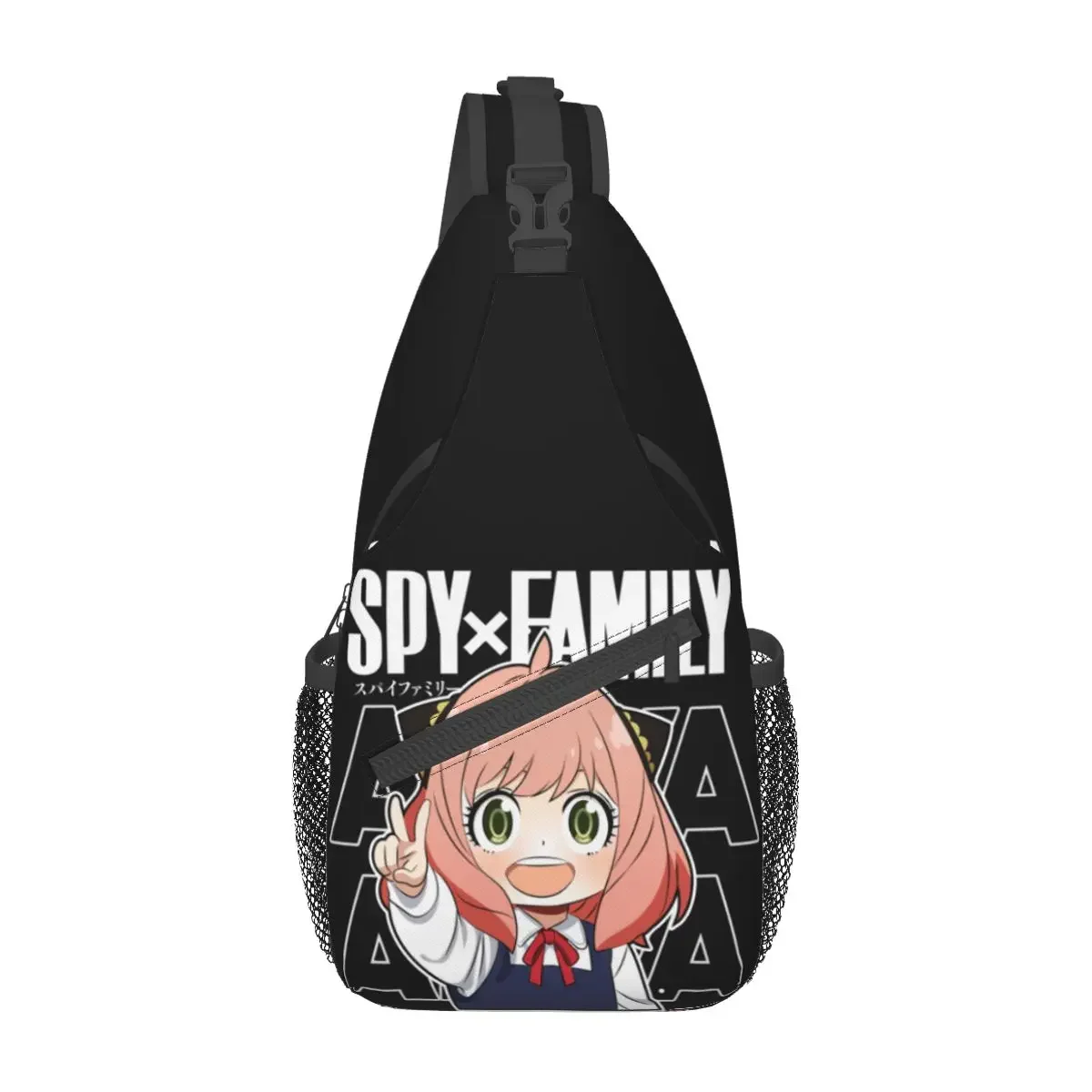 Anime  X Family Sling Bag Chest Crossbody Shoulder Sling Backpack Outdoor Hiking Daypacks Anya Forger Cute Pattern Satchel