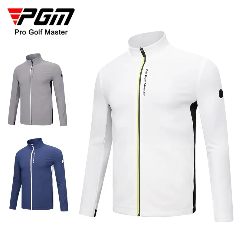 PGM Golf Men's Long Sleeve Jacket Autumn Winter Warm Light Heat Inner Coat Golf Wear for Men YF524