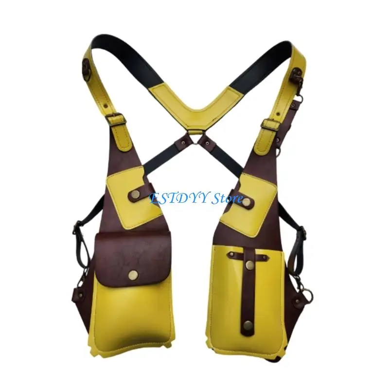 

G6DE （1 Pack）Leather Shoulder Underarm Strap Wallet Adjustable Accessories with Double Bag