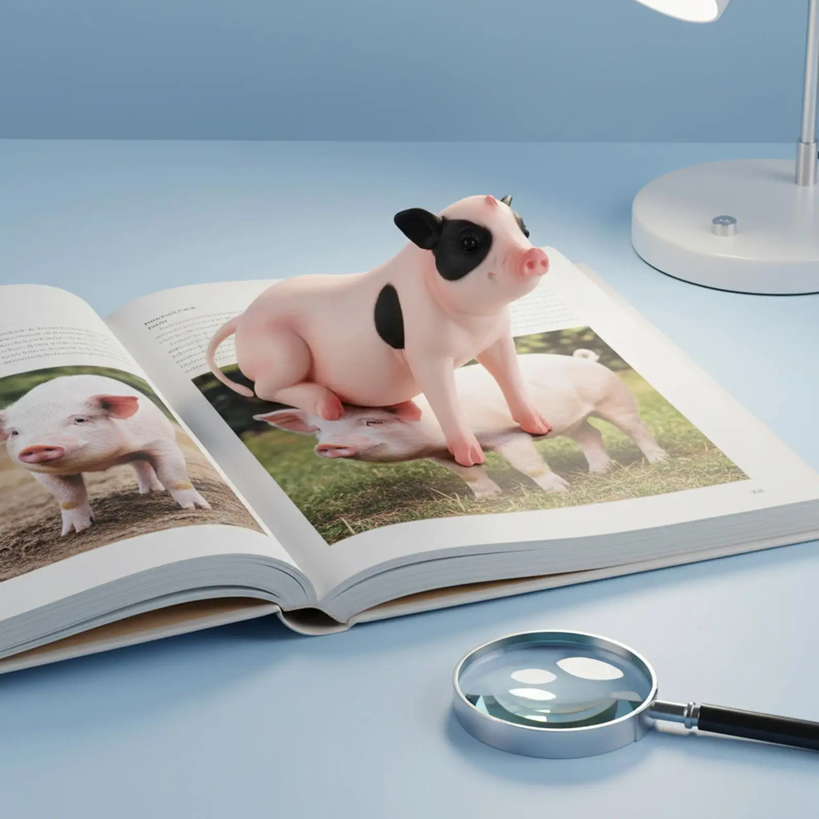 

Simulation Piglet Model Toy Farm Animal Figure Learning Prop Art Collectible Decoration Figurine for Desktop Party Supplies