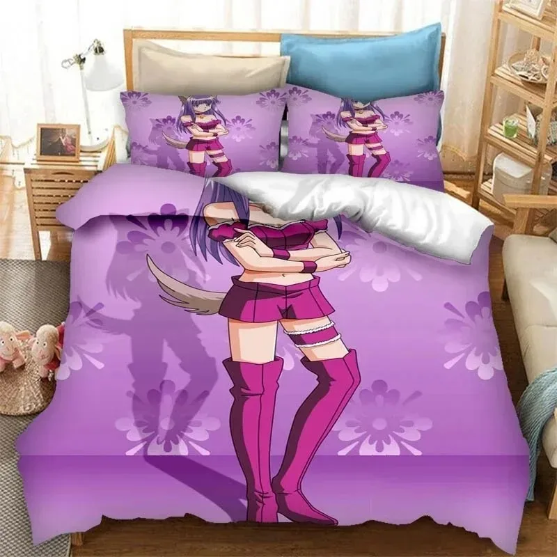 3D Printing Anime Tokyo Mew Mew 3D Print Bedding Set Duvet Covers Pillowcases Comforter Bedding Sets Bedclothes Bed