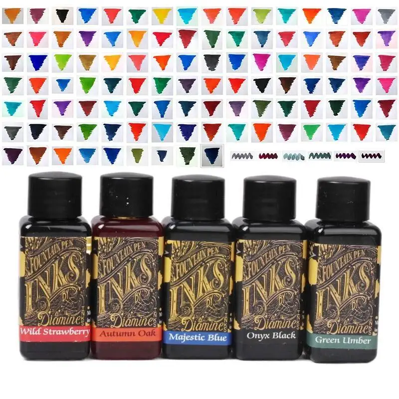 

30ml British Original Diamine Color Dye Type Fountain Pen Ink， Dip Pen, Drawing Ink