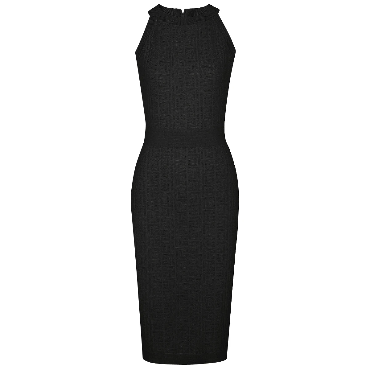 

Высококачественное женское трикотажное платье без рукавов с круглым вырезом для поездок на работу, облегающее талию, модное весенне-осеннее платье Shift