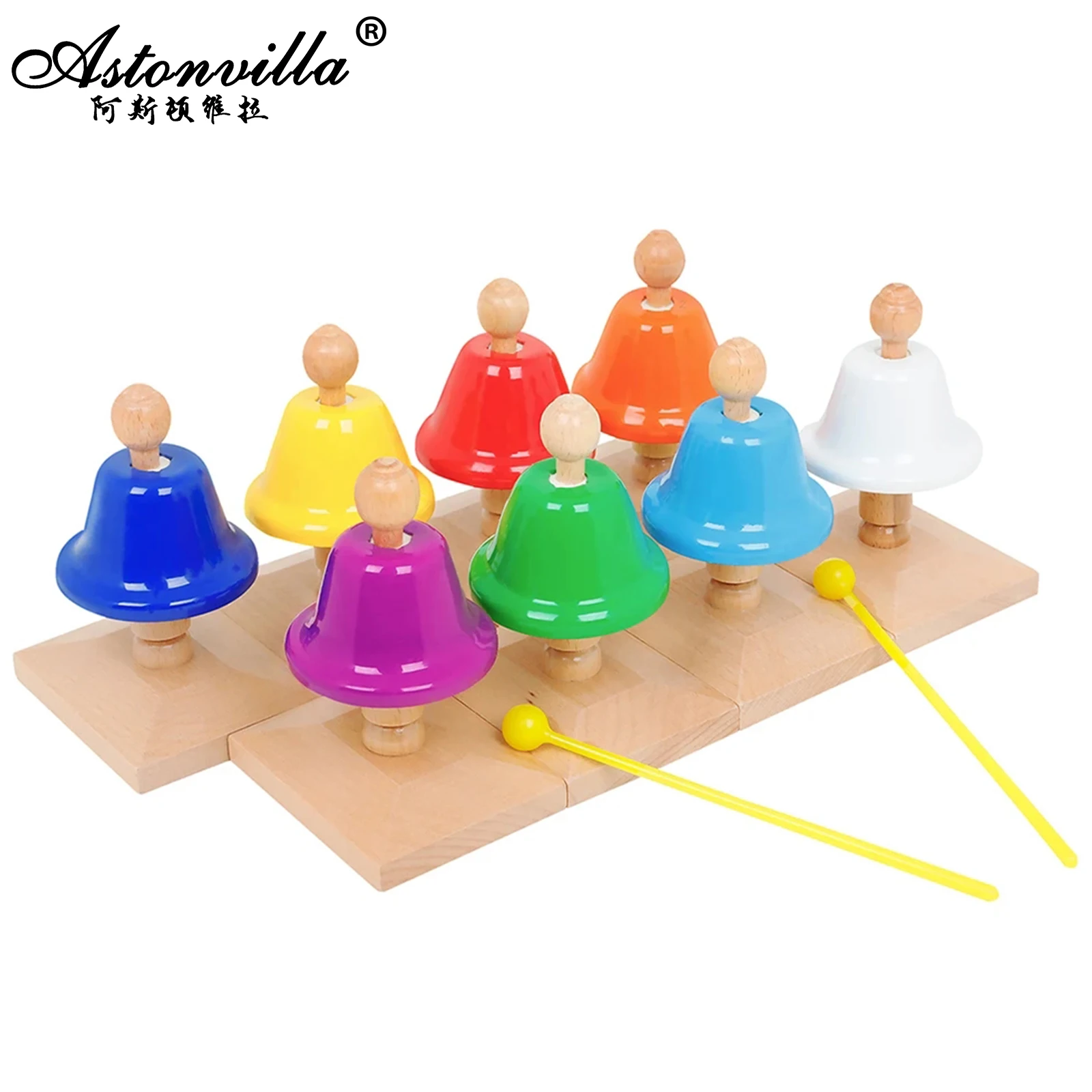 8 Tone Colorful Class Bell Woo - Kids Education Classes ulasan dan harga