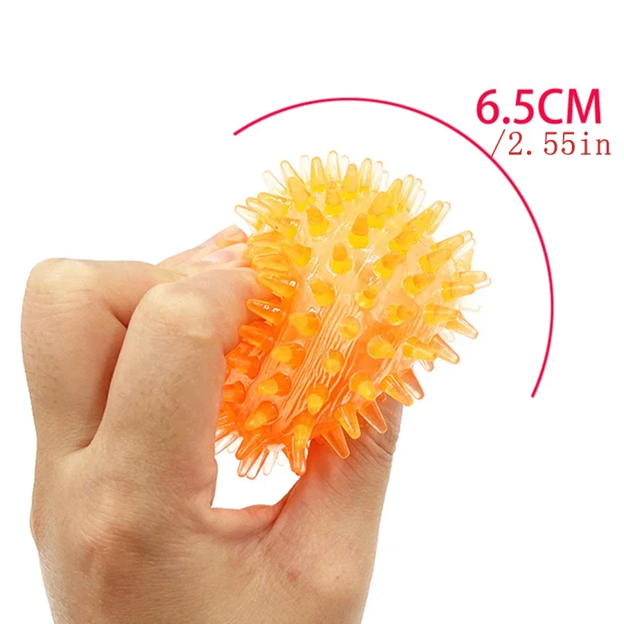 Dog Toys Luminous Sound Toy Bouncy Ball Pet Toy Flash Thorn Ball Molar Tooth Cleaning Toy Cat Dog Accessories