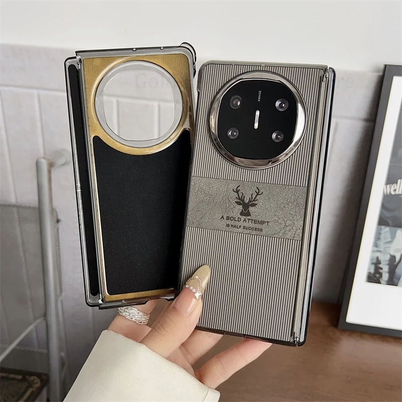 

Wireless Charger Elk Deer Head Phone Case For Huawei Mate X7 Magsafing For Magsafe Cover For HUAWEI Mate X6 Hard PC Bumper Funda