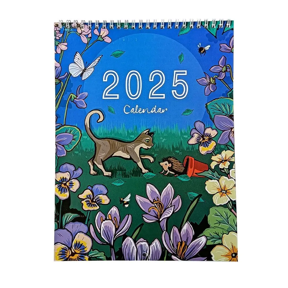 2025 Wall Calendar of Nature and Animal Daily Weekly Monthly Planner Paper Wall Calendar Hanging Calendar Gift Home Decor