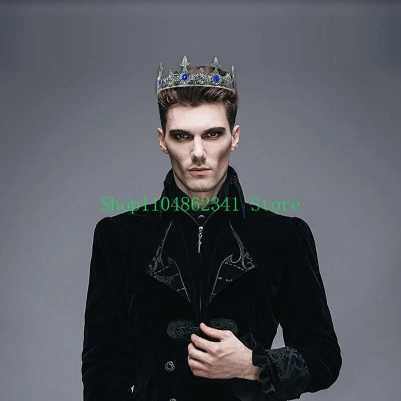 5asd Elegant Men's Crowns Headpiece Tiaras Crowns Hairband for Cosplay and Special Occasion Theme Event Dressingup Hairband