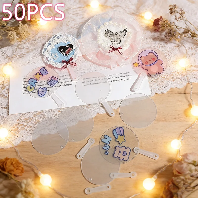 Art Craft Ideas For Kids - Mini Blank Fans, Transparent DIY Fans