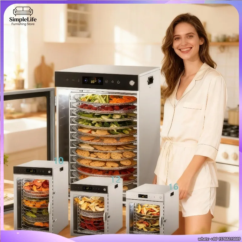 

Электрическая роторная сушилка для продуктов на 10, 12, 16 лотков: умная сушилка для фруктов, овощей, мяса, закусок, трав для домашнего и коммерческого использования