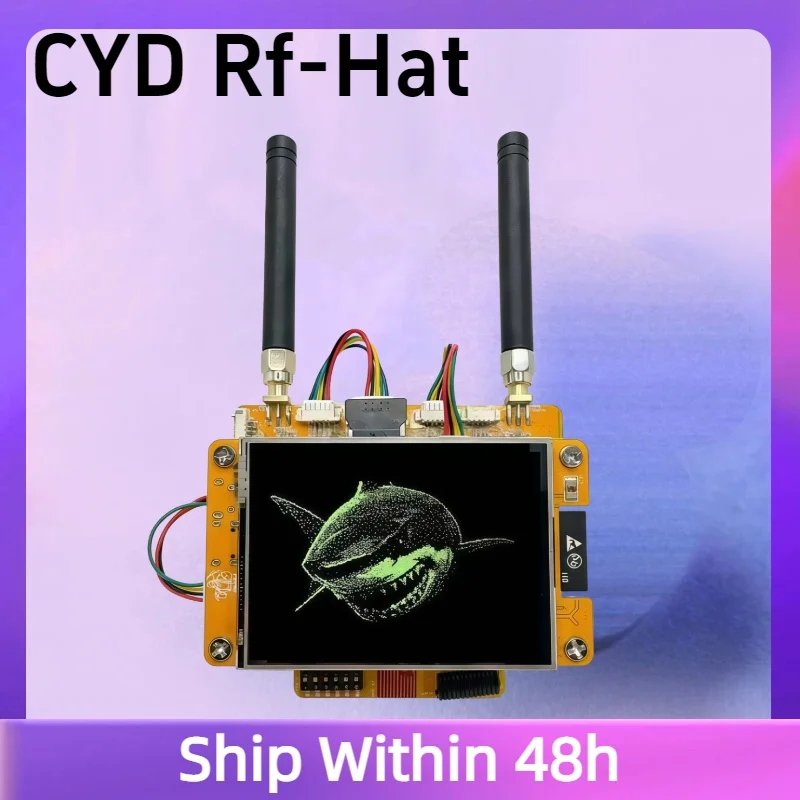 

The NM-RF-Hat Companion Hat Multi-Band RF for CYD Bruce ESP32-2432S028 nRF24 PN532 CC1101 IR TX/RX 433M OOK Power Mgmt TF Slot